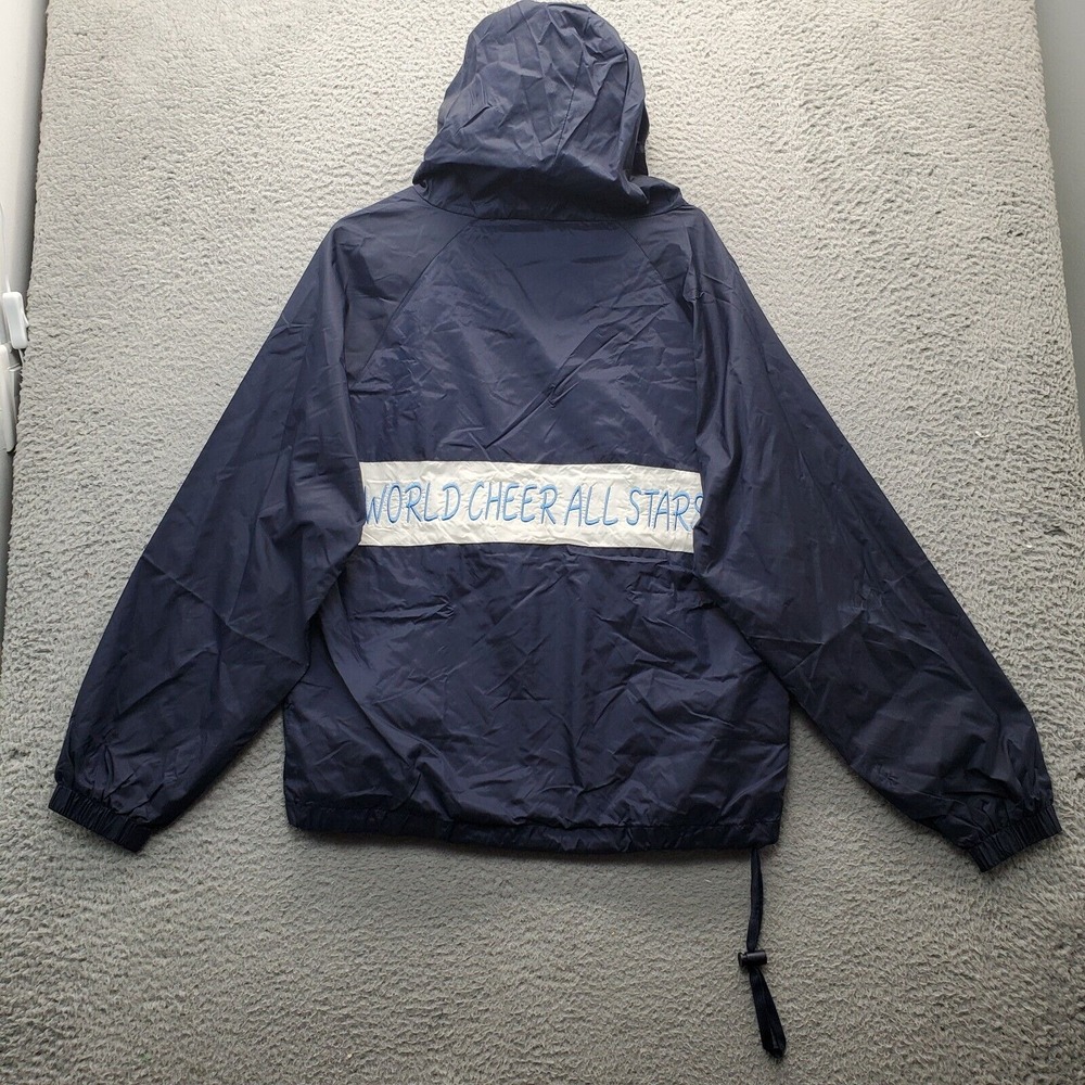 Disney World Windbreaker Jacket Women's S Multi Cheer Fleece Lined Hood 1/2 Zip - Picture 2 of 11